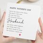 Husband Father's Day Poem Card From Wife, thumbnail 1 of 7