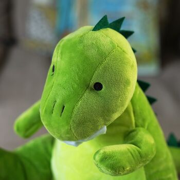 Dinosaur Zippy Soft Toy With Personalised Storage Bag, 2 of 4