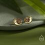 Sterling Silver Enamel Snail Stud Earrings, thumbnail 4 of 12