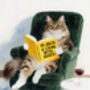 Your Own Cat Reading Book Wall Art Print | Customise Colours And Book Title, thumbnail 10 of 12