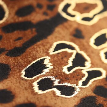 Personalised Leopard Spot Gold Foil Print Scarf, 5 of 12