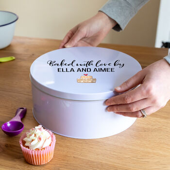 Personalised Baked With Love By Cake Tin, 2 of 3