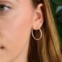 Sterling Silver Medium Hoop Earrings, thumbnail 1 of 4