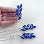 Royal Blue Crystal Hair Pins, thumbnail 4 of 4