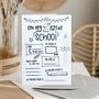 Personalised First Day Of School Card With Pencil, thumbnail 3 of 4