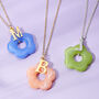 Personalised Initial And Flower Necklace, thumbnail 1 of 7