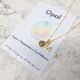 18k Gold Vermeil Plated Opal Initial Necklace, thumbnail 4 of 8