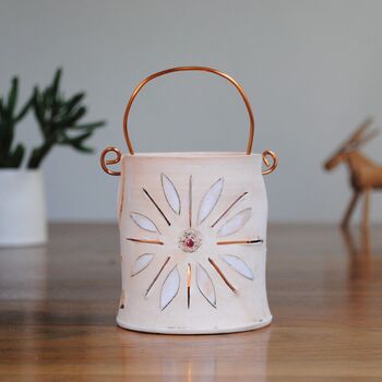 Ceramic Flower Personalised Tealight Holder, 3 of 7