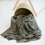 Baby Olive Muslin Swaddle Blanket, thumbnail 1 of 4