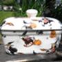 Lidded Butterdish In Hubble Bubble Witches Design, thumbnail 1 of 7