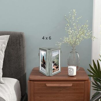 Grey Triple Picture Frames With 360° Folding Hinge, 9 of 12