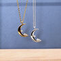 Sterling Silver Moon And Diamante Star Necklace, thumbnail 4 of 10
