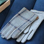 Men's Merino Wool Tartan Stripe Gloves, thumbnail 4 of 11