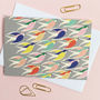 Pack Of Eight Birds Print Notecards Gift, thumbnail 3 of 11