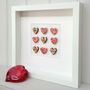 Handmade Pottery Hearts Personalised Frame, thumbnail 1 of 3