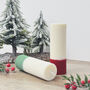 Two Tone Ombre Christmas Pillar Candle Christmas Decor, thumbnail 4 of 10