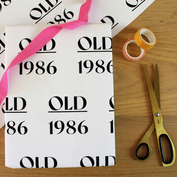 Personalised Funny Old Milestone Wrapping Paper, 3 of 6