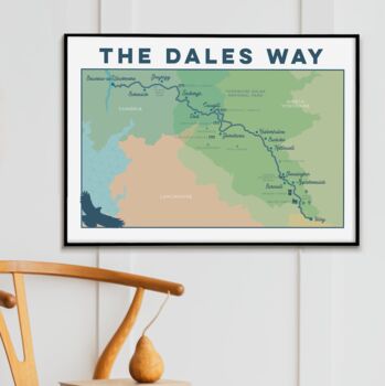 Yorkshire Dales Way Map Art Print, 2 of 10