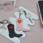 Cowboy Boot Keyring In Pink Or Black With Heart Detail, thumbnail 1 of 4