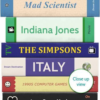 Dad Gift Personalised Row Of Books Print, 7 of 10