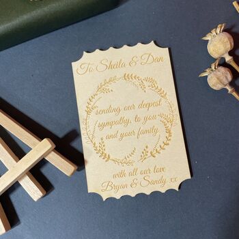 Personalised Wooden Condolence Keepsake Plaque, 3 of 12