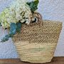 Lattice Detail Handmade Moroccan Straw Basket, thumbnail 3 of 4