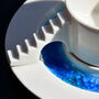 Sculptural Castle Porcelain Cup And Glass Saucer, thumbnail 2 of 6