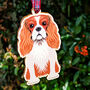 King Charles Spaniel Hanging Wooden Christmas Decoration, thumbnail 2 of 7