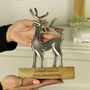 Personalised Metal Stag Christmas Ornament, thumbnail 3 of 4