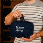 Personalised Navy Gym Wash Bag – Father’s Day Gift, thumbnail 3 of 4