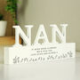 Personalised Floral Wooden Nan Ornament, thumbnail 1 of 5