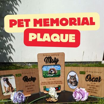 Pet Memorial Plaque With Collar Insert, Photo And Stand, 10 of 12