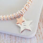 Silver And Rose Gold Sweetie Slider Star Bracelet, thumbnail 2 of 9