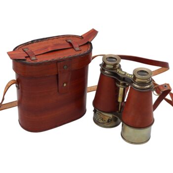 Personalised Bronze Binoculars With Leather Case, 3 of 12