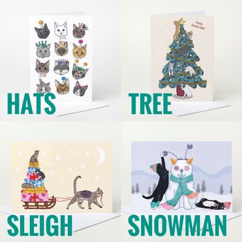 Cat Christmas Card Pack Pick 'N Mix, 2 of 3