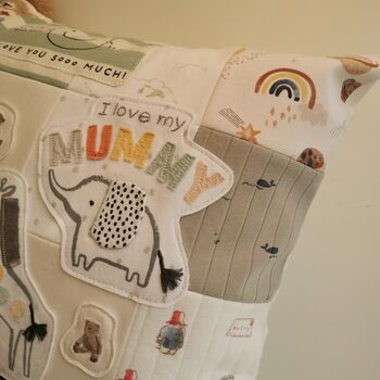 My 1st Year, Memory Pillow Keepsake, Double Sided Baby Clothes Cushion, 12 of 12