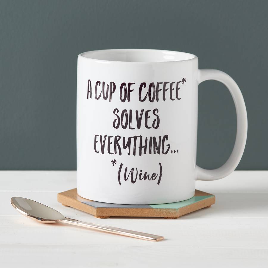 a cup of tea solves everything mug by owl & otter | notonthehighstreet.com