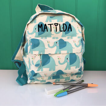 Child's Personalised Backpack With Pocket, 8 of 9