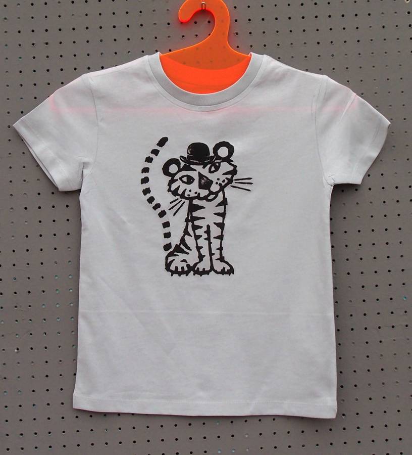 Tiger Print Organic Children's T Shirt By Petra boase Ltd ...