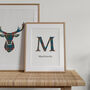 Personalised Name Print With Colourful Tartan, thumbnail 4 of 4