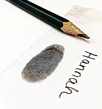 Inked Monogram Square Fingerprint Cufflinks, 12 of 12