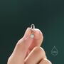 Green Opal Dot Dangle Huggie Hoop Earrings, thumbnail 2 of 10