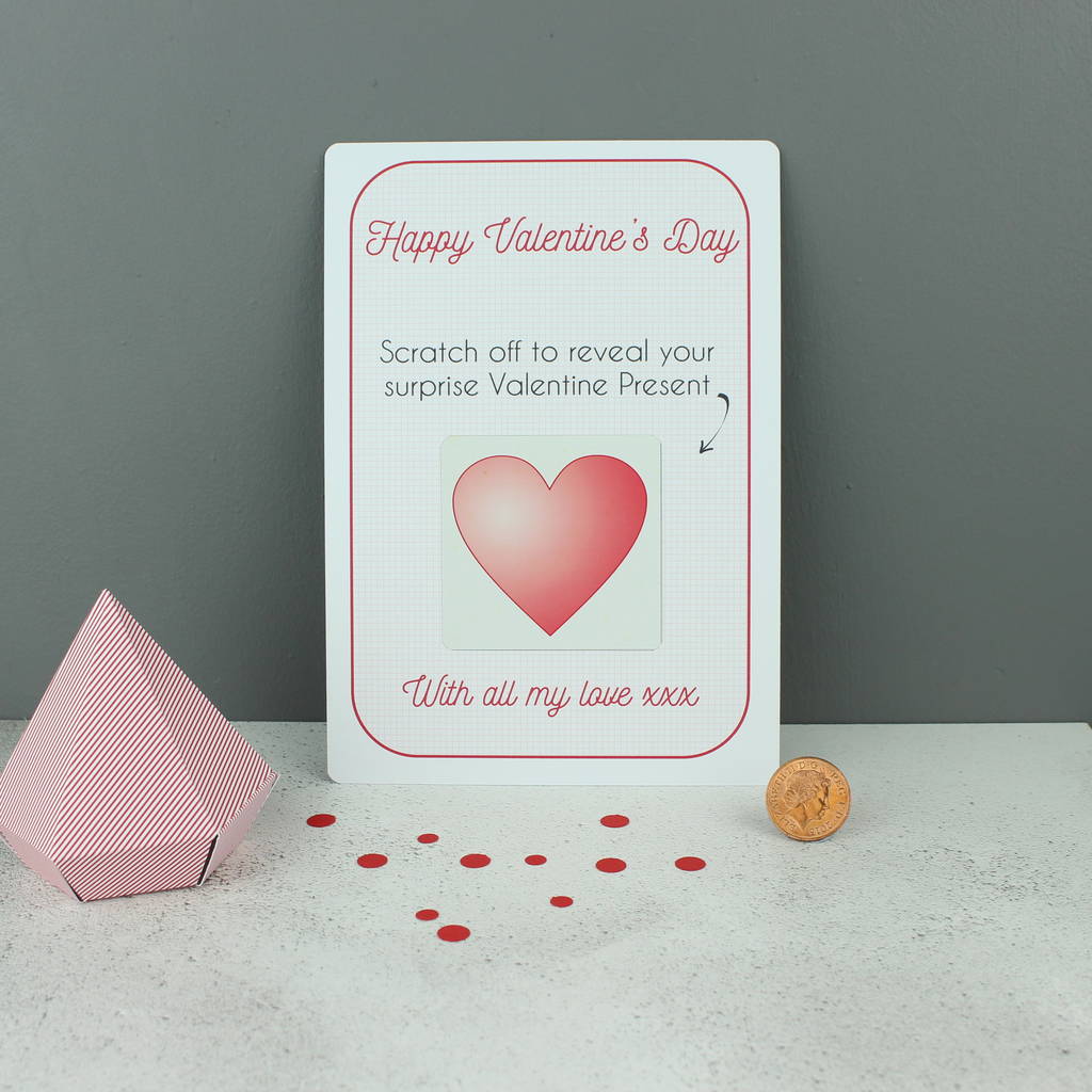 Valentines Day Surprise Reveal Scratchcard By Daisyley Designs
