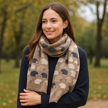 Cosy Hedgehog Pattern Scarf, 3 of 5