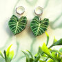 Heart Leaf Philodendron Plant Earrings, thumbnail 5 of 12