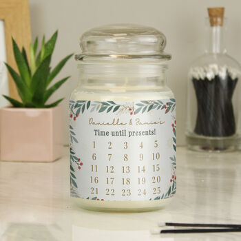 Personalised Christmas Countdown Large Candle Jar, 2 of 6