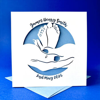 Personalised New Baby Feet Card, 3 of 5