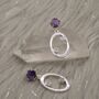 Amethyst, Moonstone Silver Earrings, thumbnail 6 of 9