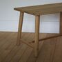 Handmade Solid Oak Table With Braced Legs, thumbnail 4 of 12