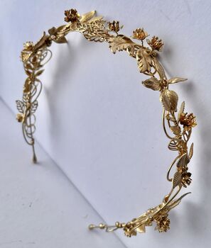 The Ita Headband Floral Delicate Hair Vine Bridal Hairpiece, 7 of 10